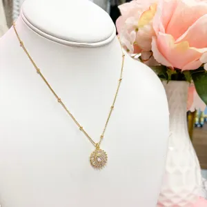 Mini Medallion Pendant Necklace - TAYLOR SHAYE: Gold