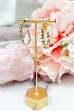 Scotty Embellished Hoop Earrings: Gold