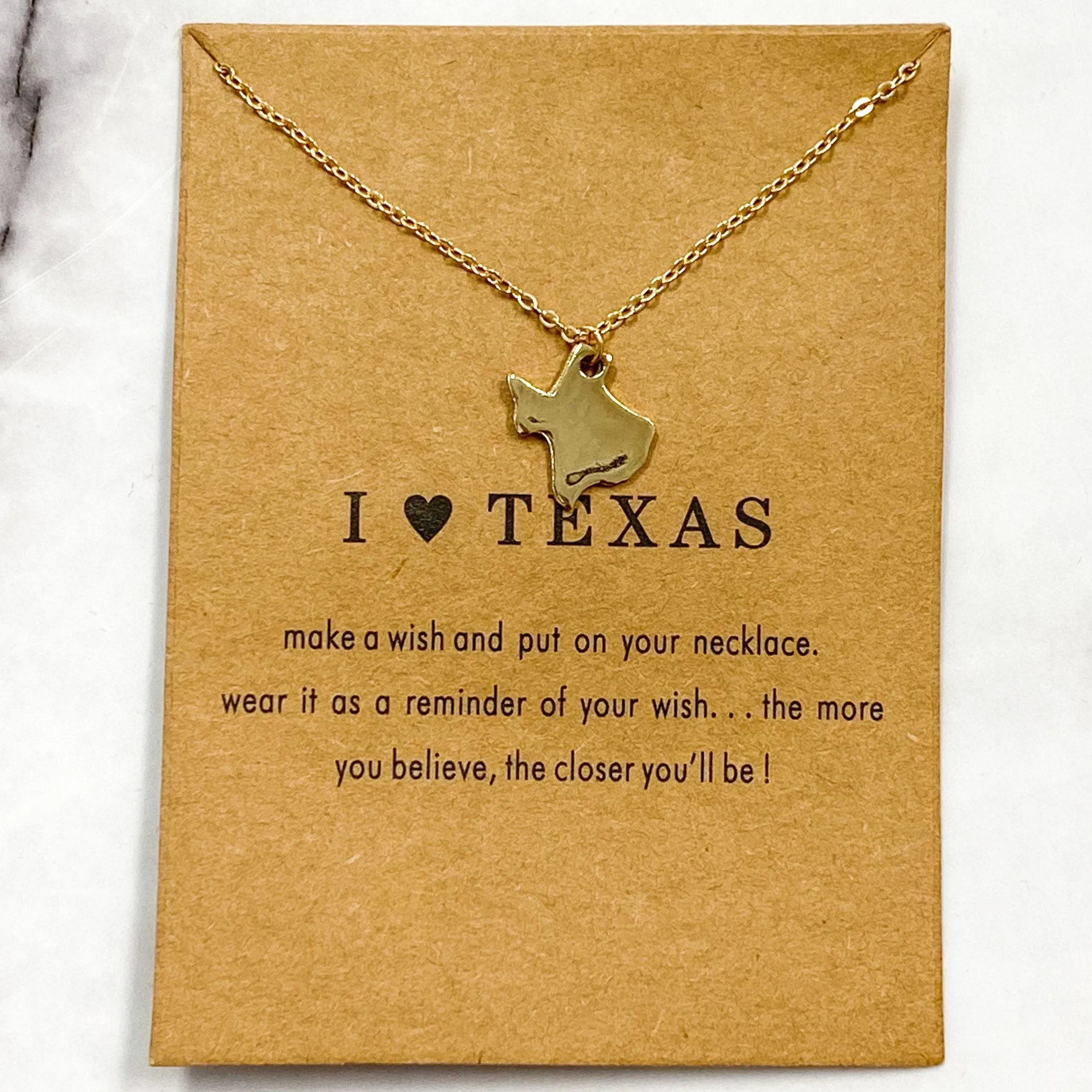 Texas Necklace: Gold